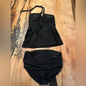 𝅺Isabel Maternity Swim Black Tankini Top Size Large D/DD and size large bottoms